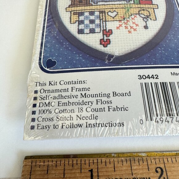 The New Berlin Vtg Home Sweet Home Counted Cross Stitch Kit Rustic Heart Frame - Picture 4 of 9